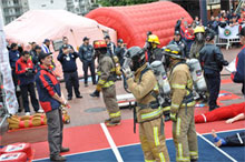 Arrancó el Primer Encuentro Internacional de Bomberos