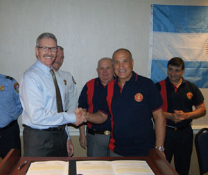 Capacitación de bomberos argentinos en la Academia de Bomberos de Houston