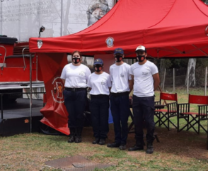 Los cadetes en Tecnópolis